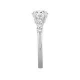 14K WHITE GOLD 2CT ROUND DIAMOND LADIES RING (CENTER STONE ROUND DIAMOND 1 1/2CT )