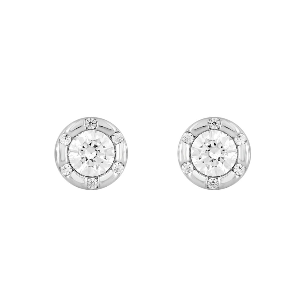 14K WHITE GOLD 3/4CT ROUND DIAMOND LADIES EARRINGS
