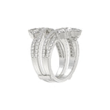 LADIES WRAP RING 2 1/2CT ROUND/PRINCESS/PEAR DIAMOND 14K WHITE GOLD