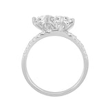 LADIES RING 2 1/2CT ROUND/PRINCESS DIAMOND 14K WHITE GOLD