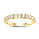 14K YELLOW GOLD 1/2CT ROUND DIAMOND LADIES BAND