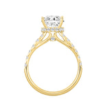 14K YELLOW GOLD 2 1/2CT ROUND DIAMOND LADIES RING (CENTER STONE ROUND DIAMOND 2CT )