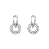 14K WHITE GOLD 1CT ROUND DIAMOND MEN'S EARRINGS