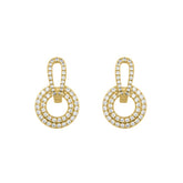14K YELLOW GOLD 1CT ROUND DIAMOND MEN'S EARRINGS
