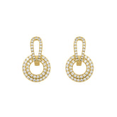 14K YELLOW GOLD 1CT ROUND DIAMOND MEN'S EARRINGS