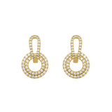 14K YELLOW GOLD 1CT ROUND DIAMOND MEN'S EARRINGS