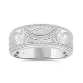 MEN'S BAND 1/2CT ROUND DIAMOND 14K WHITE GOLD