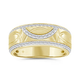 MEN'S BAND 1/2CT ROUND DIAMOND 14K YELLOW GOLD