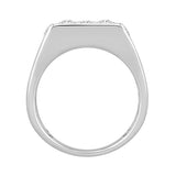MEN'S RING 1 3/4CT ROUND DIAMOND 14K WHITE GOLD