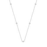 LADIES NECKLACE 3/4CT ROUND DIAMOND 14K WHITE GOLD