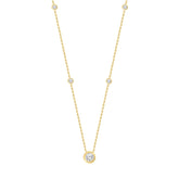 LADIES NECKLACE 1 5/8CT ROUND DIAMOND 14K YELLOW GOLD