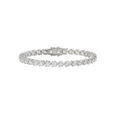 LADIES BRACELET 5CT ROUND DIAMOND 14K WHITE GOLD