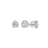 14K WHITE GOLD 1CT ROUND DIAMOND LADIES SOLITAIRE EARRINGS