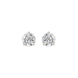 14K WHITE GOLD 2CT ROUND DIAMOND LADIES SOLITAIRE EARRINGS