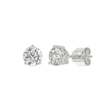 14K WHITE GOLD 2CT ROUND DIAMOND LADIES SOLITAIRE EARRINGS