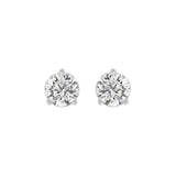 14K WHITE GOLD 3CT ROUND DIAMOND LADIES SOLITAIRE EARRINGS (CENTER STONE ROUND DIAMOND 1 1/2CT)