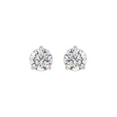 14K WHITE GOLD 3CT ROUND DIAMOND LADIES SOLITAIRE EARRINGS (CENTER STONE ROUND DIAMOND 1 1/2CT)