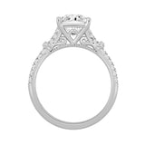 LADIES RING 1 3/4CT ROUND/PRINCESS DIAMOND 14K WHITE GOLD (CENTER STONE PRINCESS DIAMOND 1 1/2CT )