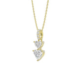 LADIES PENDANT 7/8CT ROUND/HEART DIAMOND 14K YELLOW GOLD WITH CHAIN