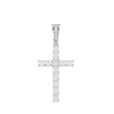 MEN'S CHARM PENDANT 2 1/2CT ROUND DIAMOND 14K WHITE GOLD