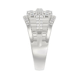 14K WHITE GOLD 2.00CT ROUND DIAMOND MEN'S RING