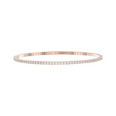LADIES FLEXIBLE BANGLE 5 1/3CT ROUND DIAMOND 14K ROSE GOLD