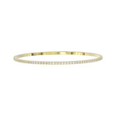 LADIES FLEXIBLE BANGLE 5 1/3CT ROUND DIAMOND 14K YELLOW GOLD