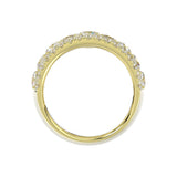 14K YELLOW GOLD 5.00CT ROUND/EMERALD DIAMOND LADIES BAND
