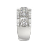 14K WHITE GOLD 2 1/4CT ROUND/OVAL DIAMOND LADIES BAND