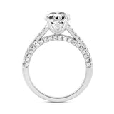 LADIES RING 3 1/2CT ROUND/PRINCESS/OVAL DIAMOND 14K WHITE GOLD (CENTER STONE OVAL DIAMOND 2CT )