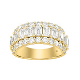 LADIES BAND 3 1/2CT ROUND/EMERALD DIAMOND 14K YELLOW GOLD