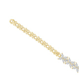 LADIES BRACELET 3CT ROUND/MARQUISE DIAMOND 14K YELLOW GOLD