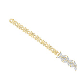 LADIES BRACELET 3CT ROUND/MARQUISE DIAMOND 14K YELLOW GOLD