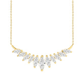 LADIES NECKLACE 4CT MARQUISE DIAMOND 14K YELLOW GOLD