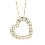 LADIES PENDANT 1 1/2CT ROUND DIAMOND 14K YELLOW GOLD