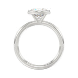 LADIES SOLITAIRE RING 2CT ROUND DIAMOND 14K WHITE GOLD (CENTER STONE ROUND DIAMOND 2CT )