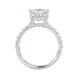 14K WHITE GOLD 2 7/8CT ROUND/PRINCESS DIAMOND LADIES BRIDAL SET (CENTER STONE PRINCESS DIAMOND 2.00CT)