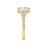 LADIES RING 2 1/2CT ROUND/OVAL DIAMOND 14K YELLOW GOLD (CENTER STONE OVAL DIAMOND 2CT )