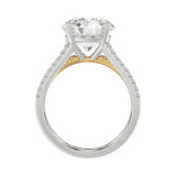 LADIES RING 3 5/8CT ROUND DIAMOND 14K WHITE/YELLOW GOLD (CENTER STONE ROUND DIAMOND 3CT )
