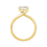 14K YELLOW GOLD 2 1/4CT ROUND DIAMOND LADIES RING (CENTER STONE ROUND DIAMOND 2.00CT)