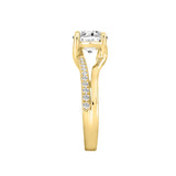 14K YELLOW GOLD 2 1/4CT ROUND DIAMOND LADIES RING (CENTER STONE ROUND DIAMOND 2.00CT)