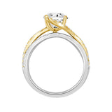 LADIES RING 2 1/2CT ROUND DIAMOND 14K WHITE/YELLOW GOLD (CENTER STONE ROUND DIAMOND 2CT )