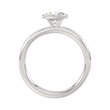 LADIES SOLITAIRE RING 1CT ROUND DIAMOND 14K WHITE GOLD (CENTER STONE ROUND DIAMOND 1CT )