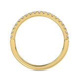LADIES BAND 1/4CT ROUND DIAMOND 14K YELLOW GOLD