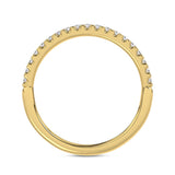 LADIES BAND 1/4CT ROUND DIAMOND 14K YELLOW GOLD