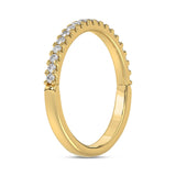 LADIES BAND 1/4CT ROUND DIAMOND 14K YELLOW GOLD