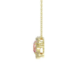 LADIES PENDANT 1CT ROUND DIAMOND 14K YELLOW GOLD WITH CHAIN (CENTER STONE ROUND DIAMOND 3/4CT )