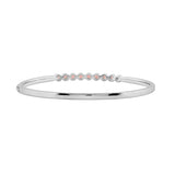LADIES BANGLE 1 1/3CT ROUND DIAMOND 14K WHITE GOLD