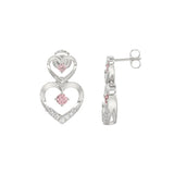 LADIES EARRINGS 1/2CT ROUND DIAMOND 14K WHITE GOLD