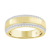 MEN'S BAND 1/2CT ROUND DIAMOND 10K YELLOW GOLD